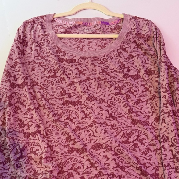 Maurices Mauve Patterned Long Sleeve Top Size 2 - Picture 11 of 13